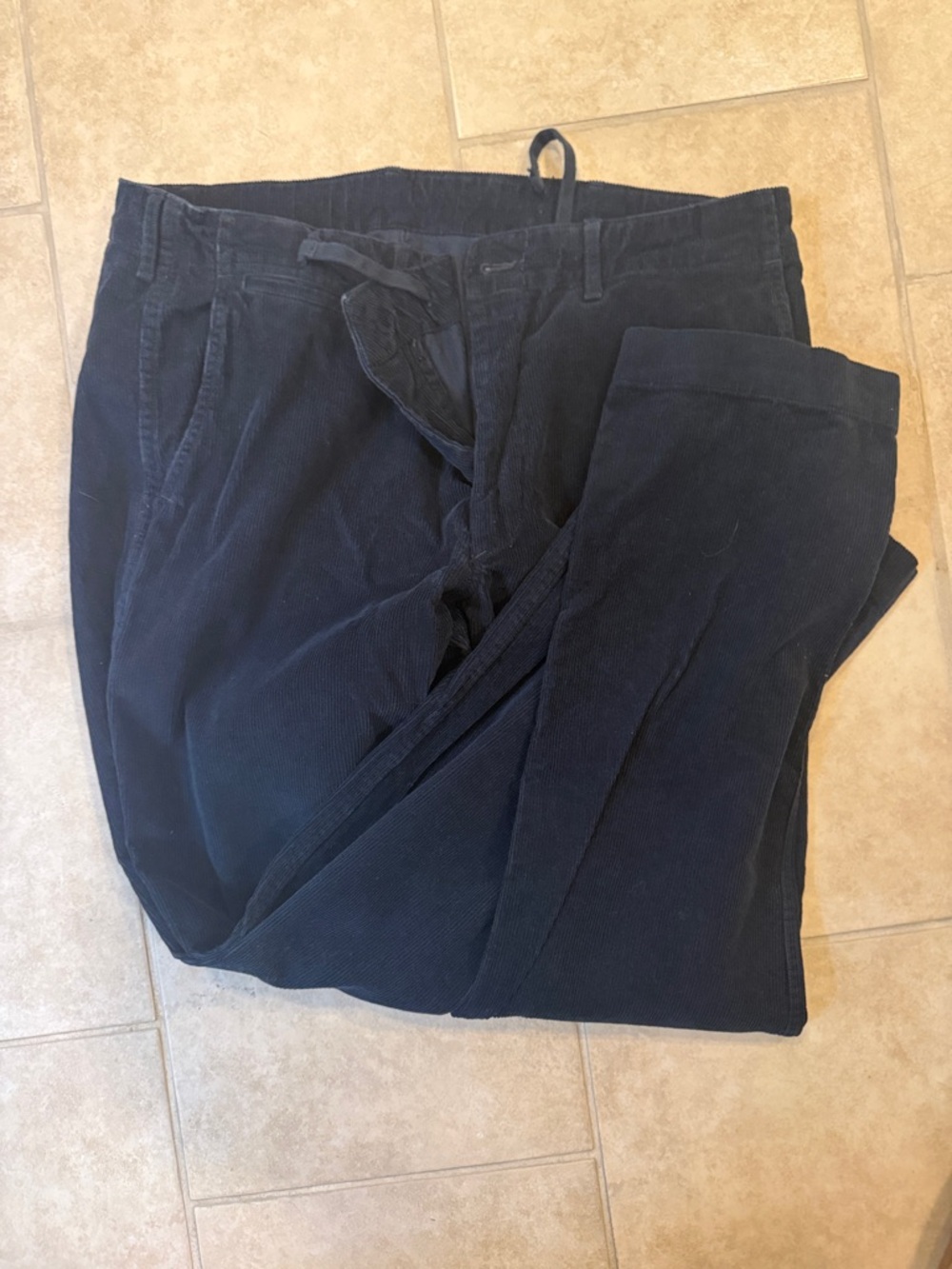 Buck Mason Navy Corduroy Pants - Straight Leg